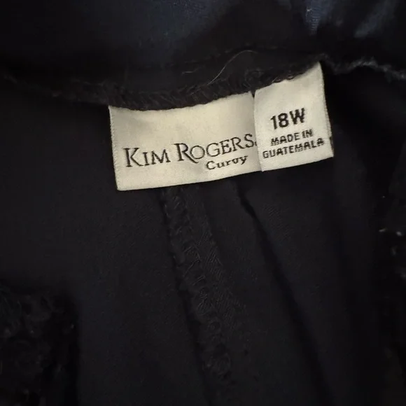 Kim Rogers Women's Navy Straight Leg Pants 18 W - Picture 3 of 3